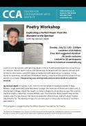 Poetry Workshop w/ dg okpik