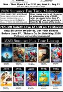 2026 Summer Fun Time Matinees Walker Cinemas